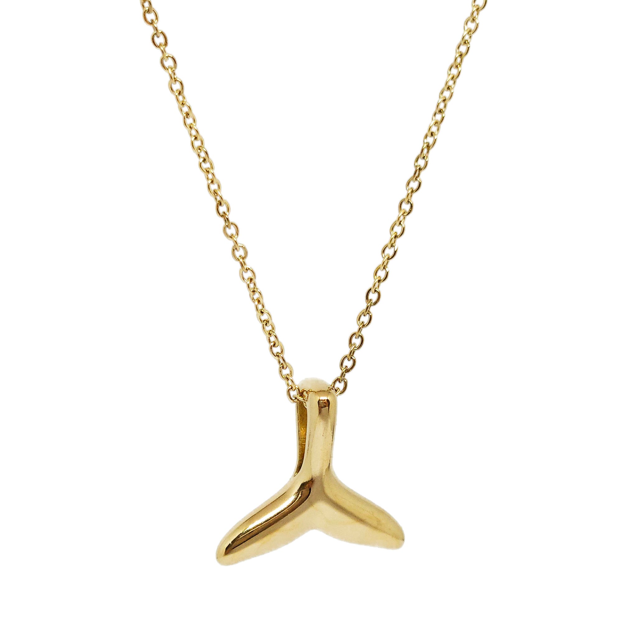 ESBL 8190: All IPG Dolphin Tail Necklace (45cm+5cm Ch)