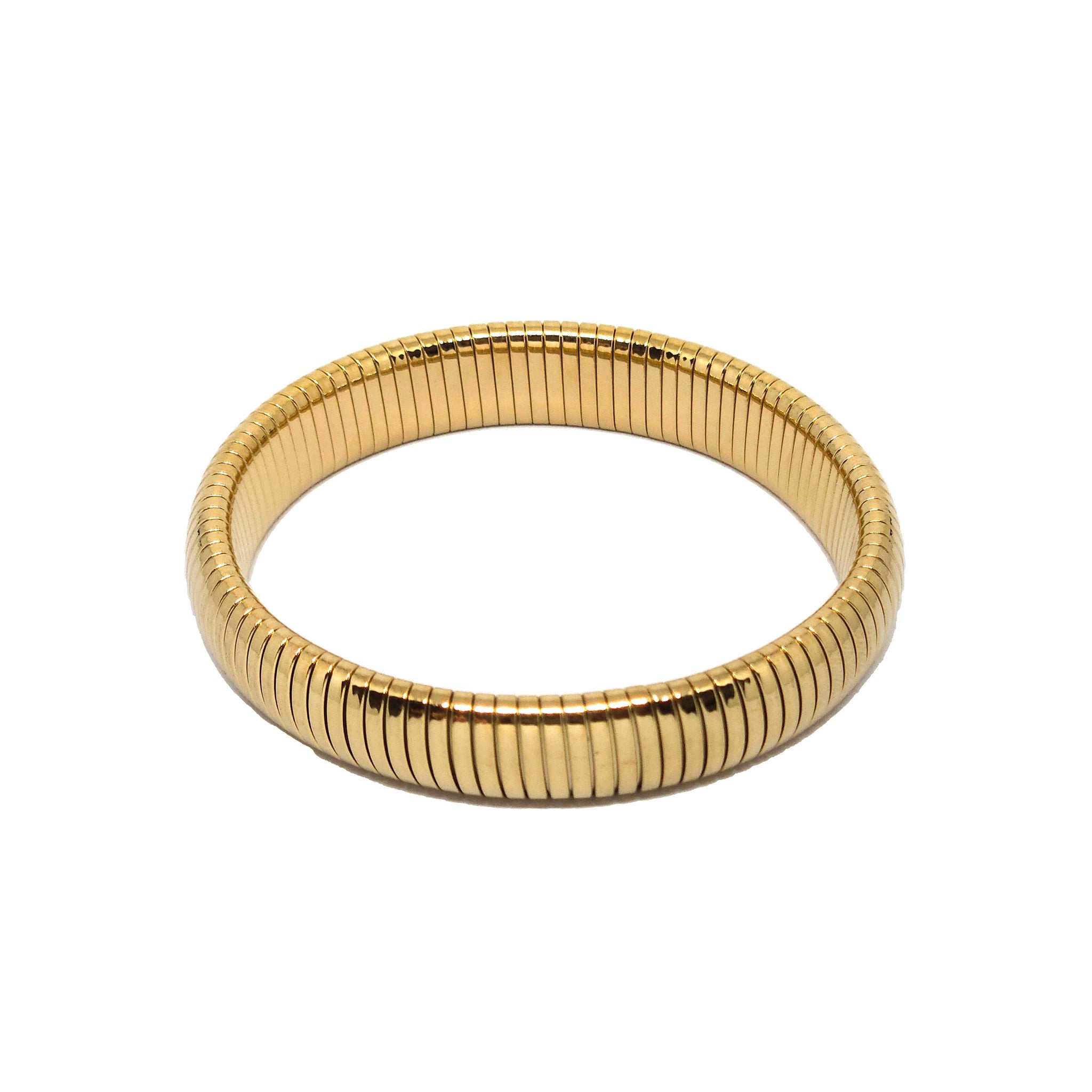 ESBG 8199: Stretchable 12mm Elastic S/S Bangle (Gold-Plated)