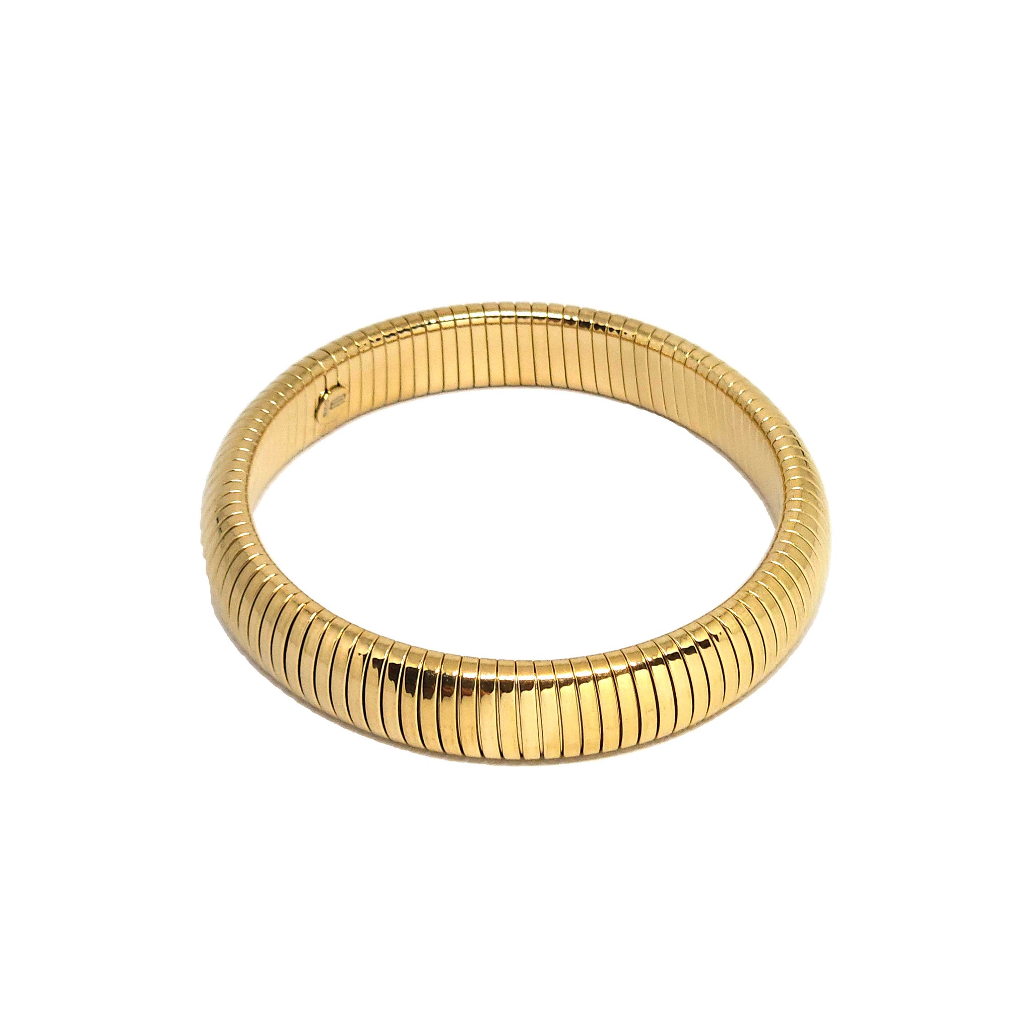 ESBG 8199: Stretchable 12mm Elastic S/S Bangle (Gold-Plated)