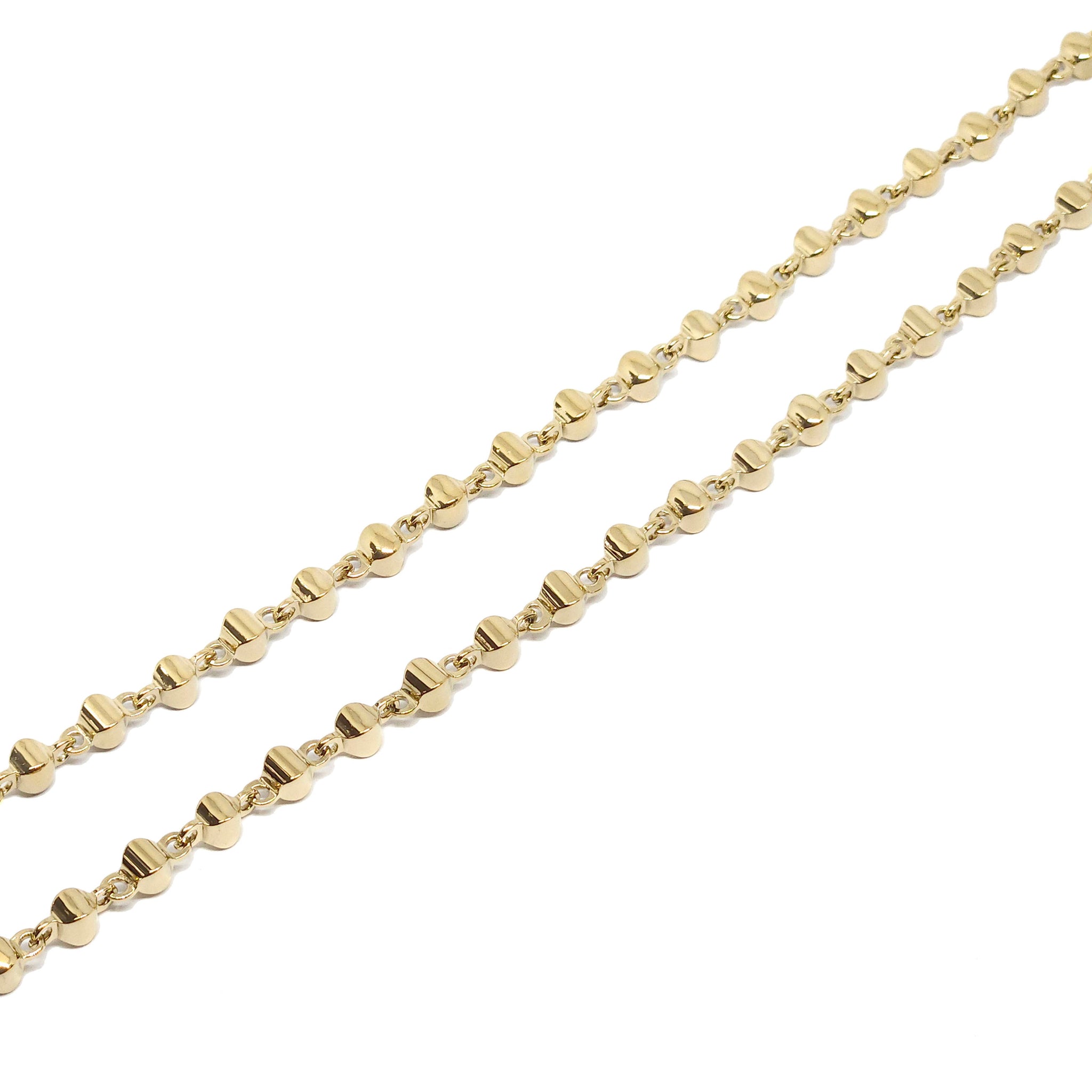 ESBL 8268: 19.5" Gold-Plated Solid Multi-Dot Necklace (45+5cm)