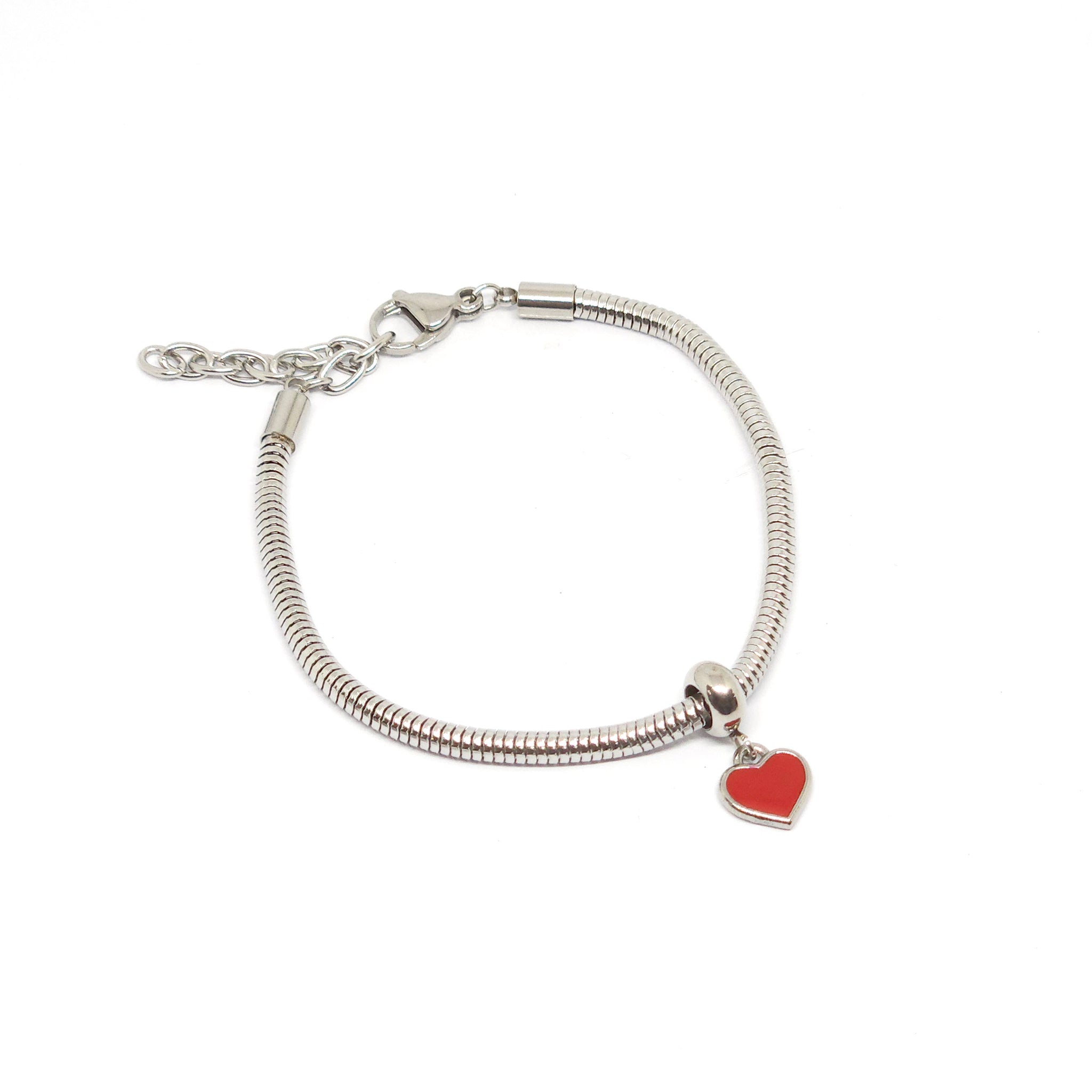 ESBL 8281: All IPG Adjustable Steel Blet w/ Baby Red Heart Charm