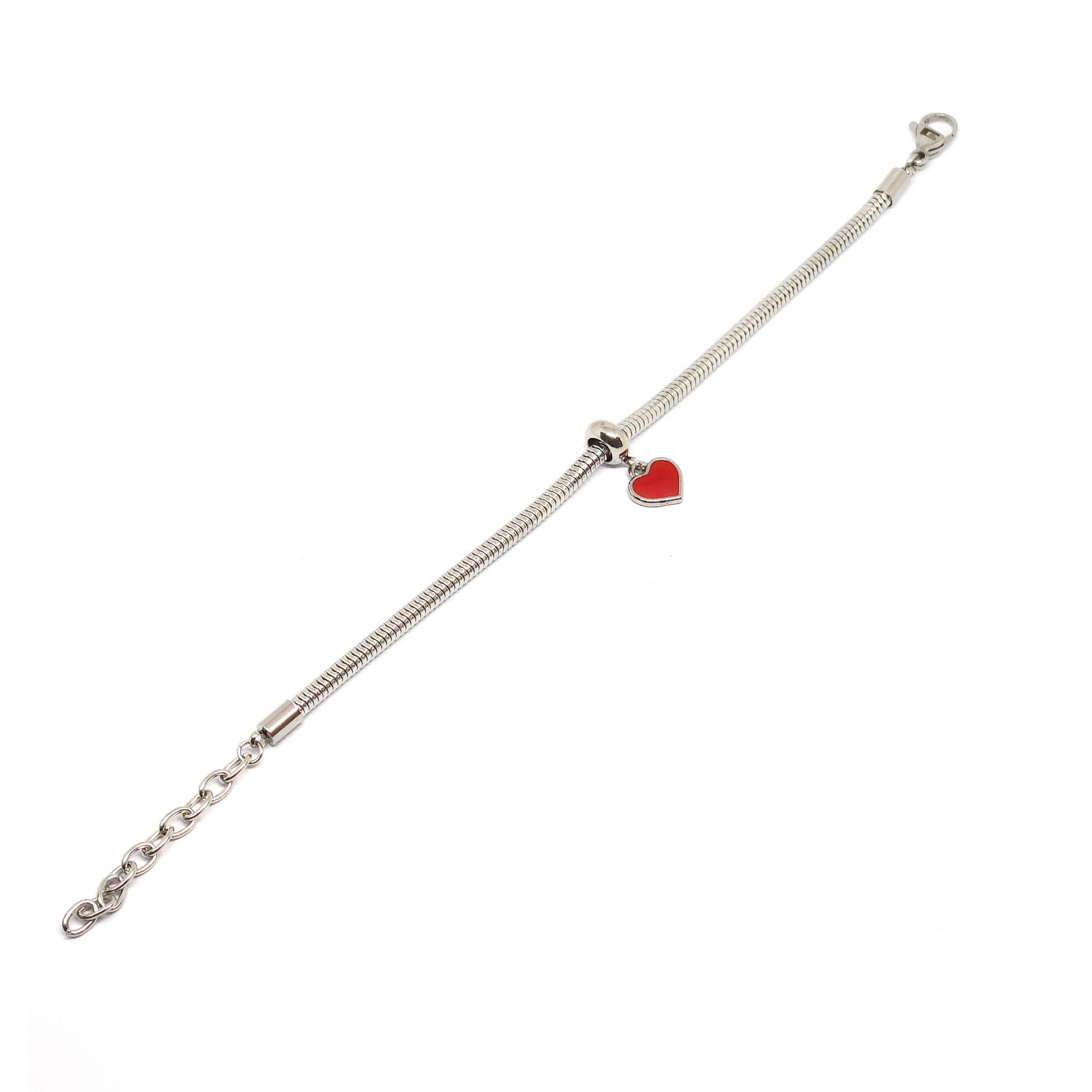 ESBL 8281: All IPG Adjustable Steel Blet w/ Baby Red Heart Charm